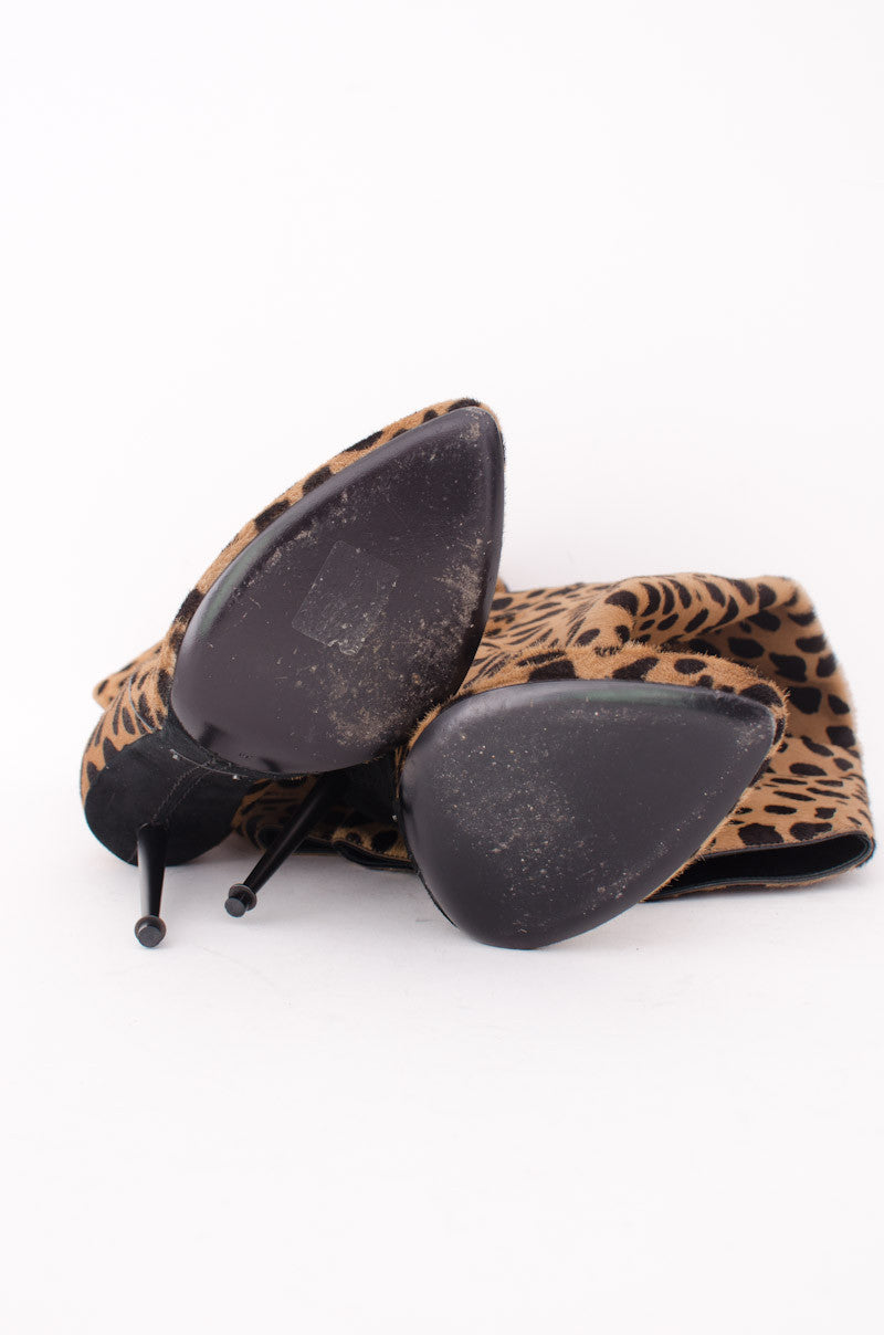 PONYHAIR LEOPARD PRINT BOOTS