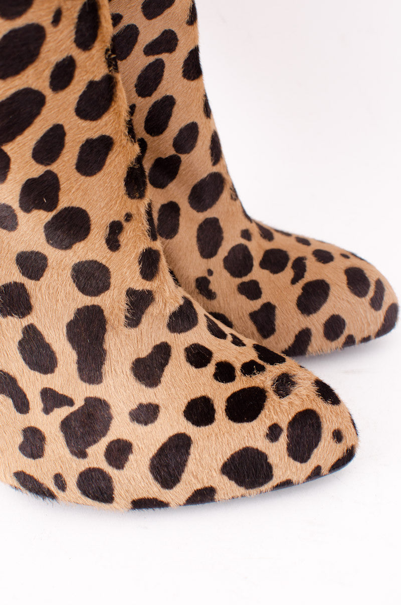 PONYHAIR LEOPARD PRINT BOOTS