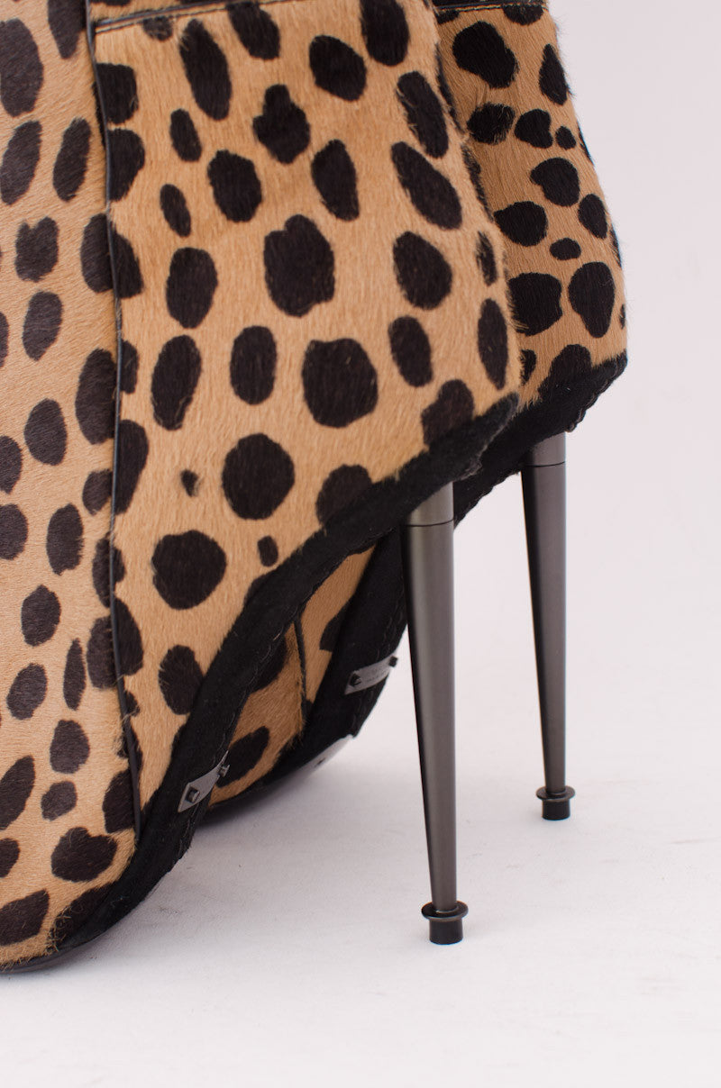 PONYHAIR LEOPARD PRINT BOOTS