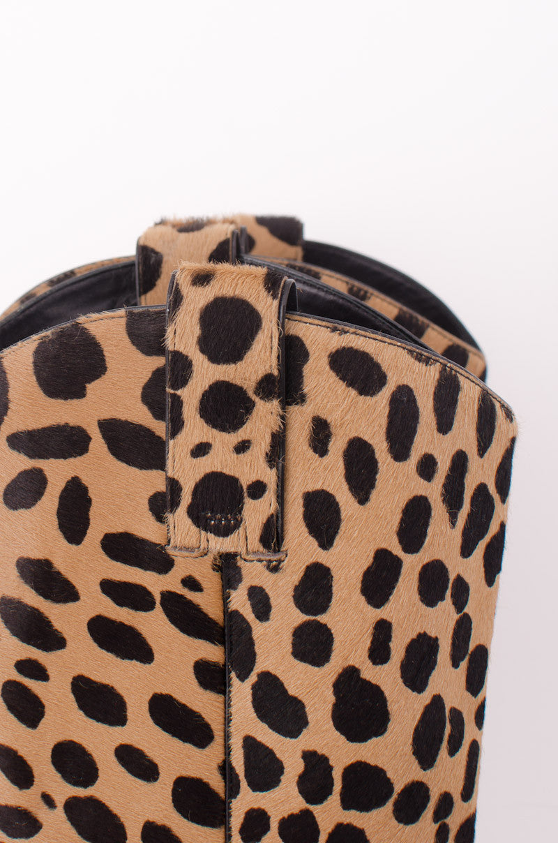 PONYHAIR LEOPARD PRINT BOOTS
