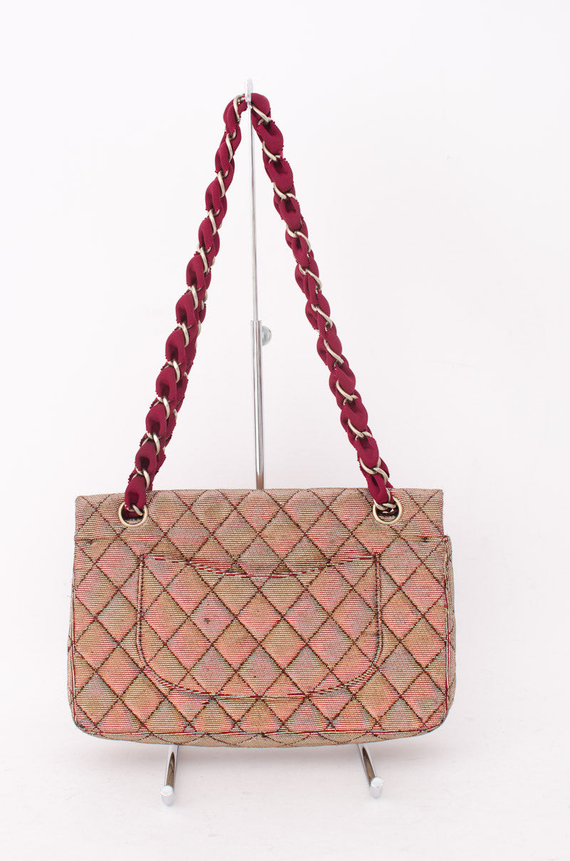 METALLIC DOUBLE CLASSIC FLAP PURSE
