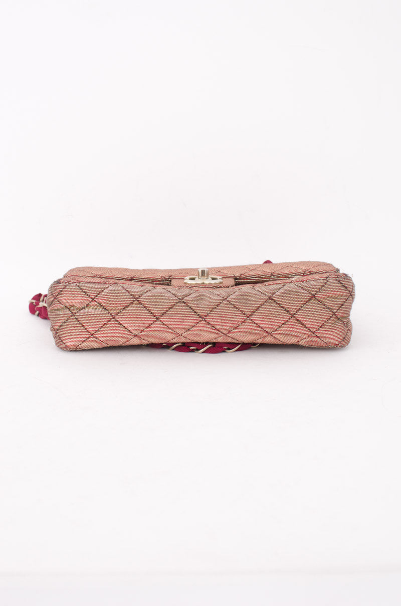 METALLIC DOUBLE CLASSIC FLAP PURSE