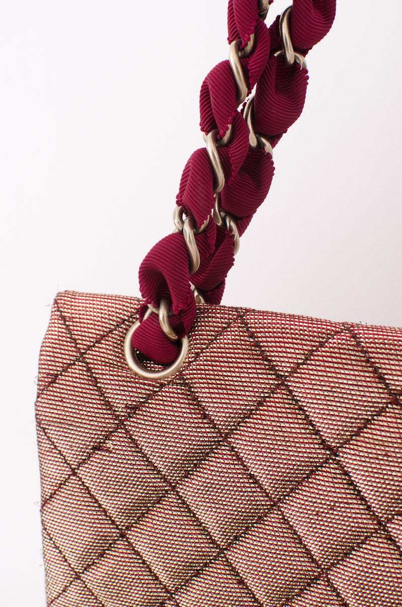 METALLIC DOUBLE CLASSIC FLAP PURSE