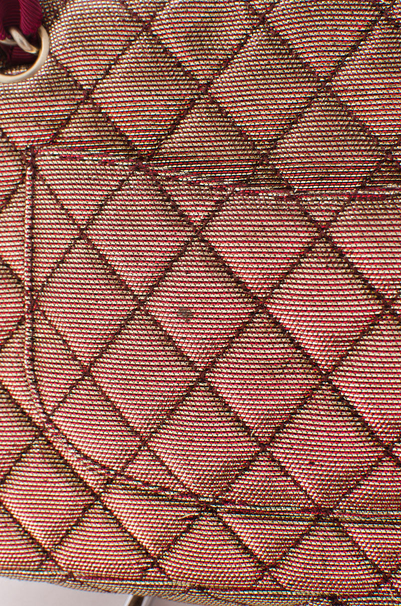 METALLIC DOUBLE CLASSIC FLAP PURSE
