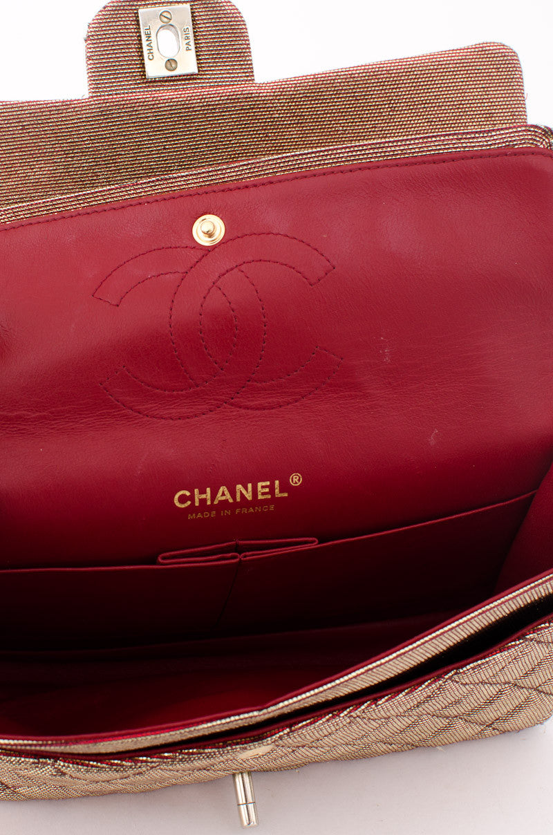 METALLIC DOUBLE CLASSIC FLAP PURSE