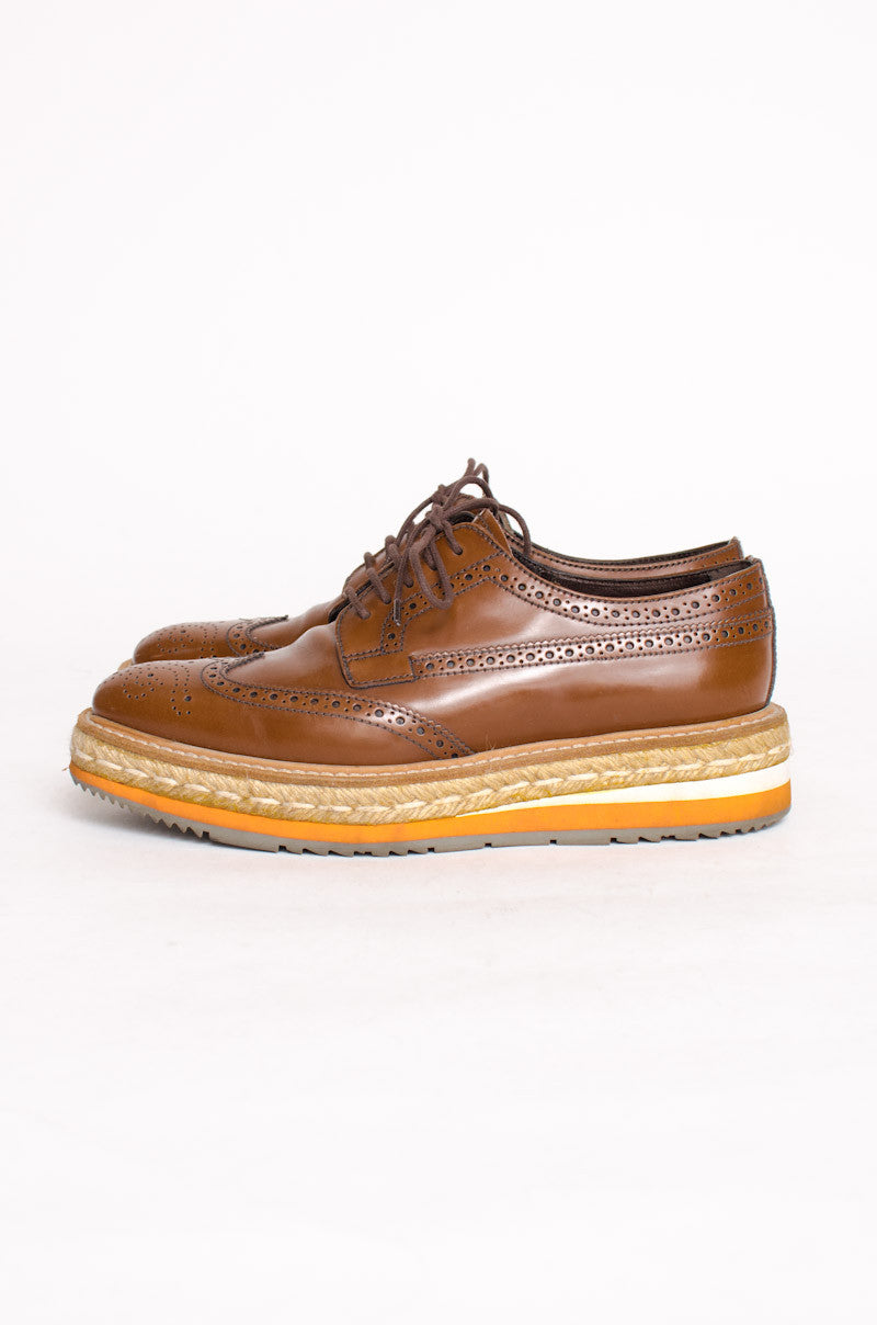 SPAZZOLATO TABACCO OXFORDS