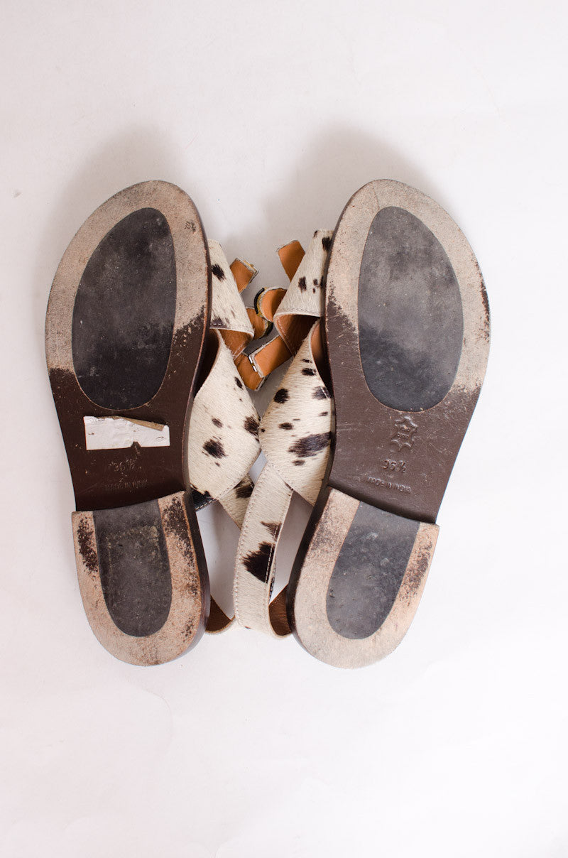 PONYHAIR GEMSTONE SANDALS