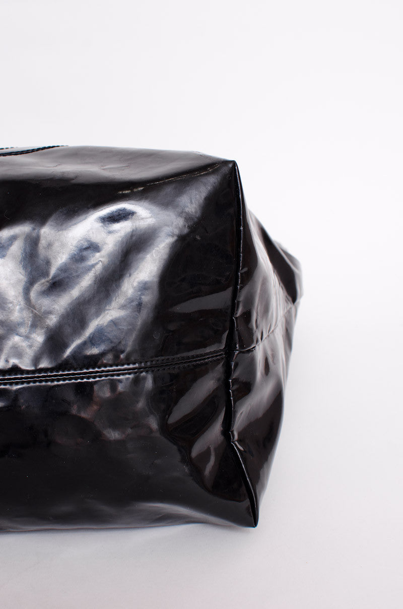 PATENT CABAS TOTE