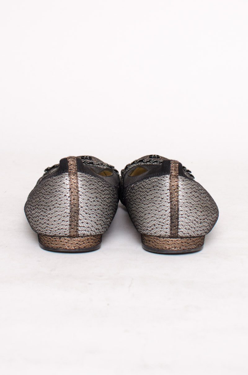 METALLIC BALLET FLATS