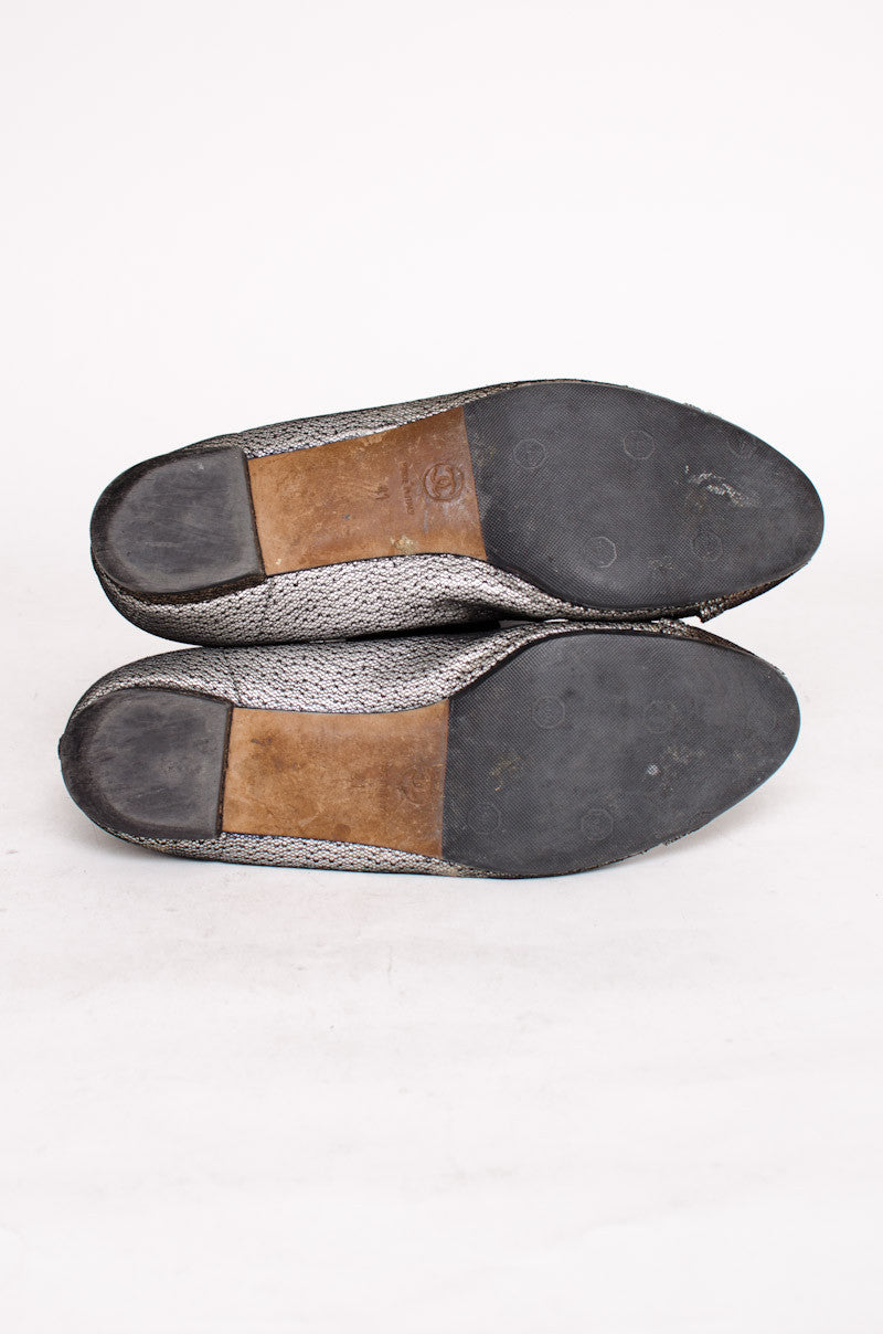 METALLIC BALLET FLATS