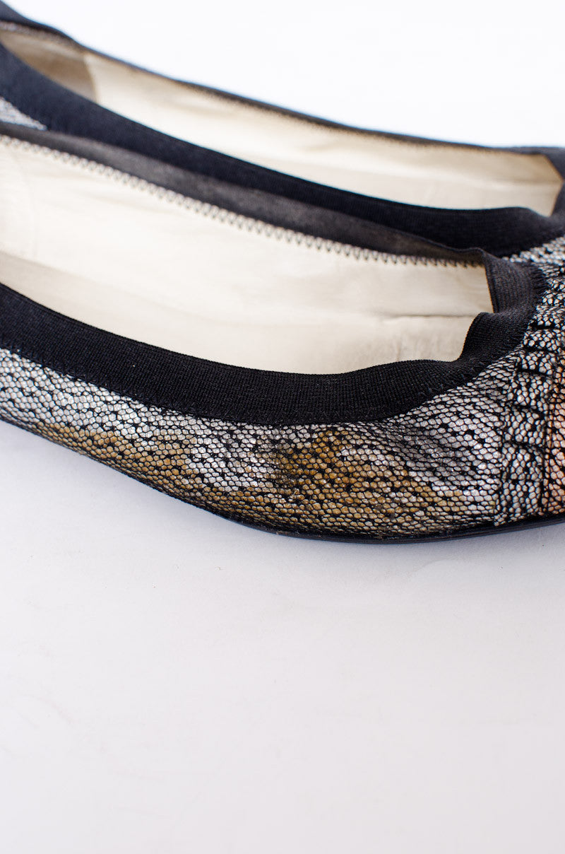 METALLIC BALLET FLATS