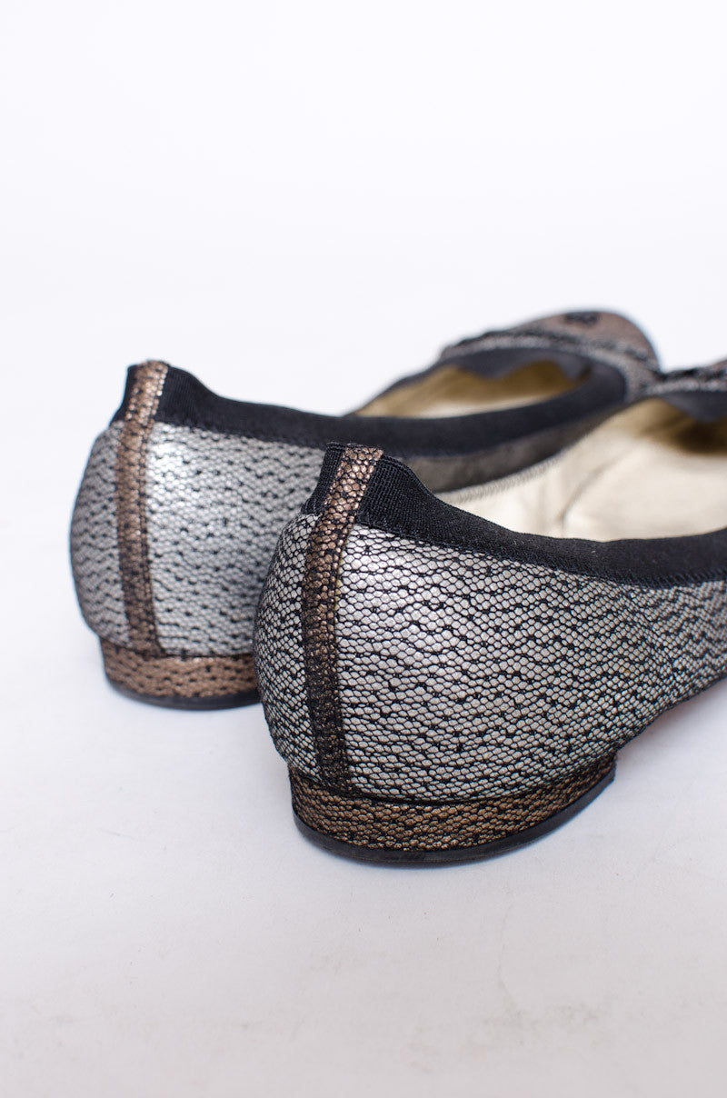 METALLIC BALLET FLATS
