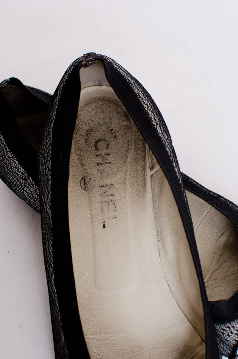METALLIC BALLET FLATS