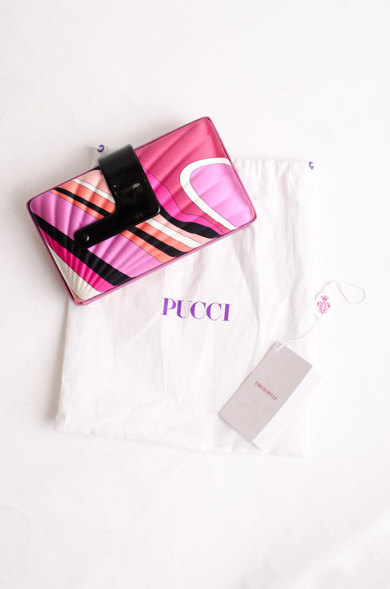 SILK PRINTED CLUTCH