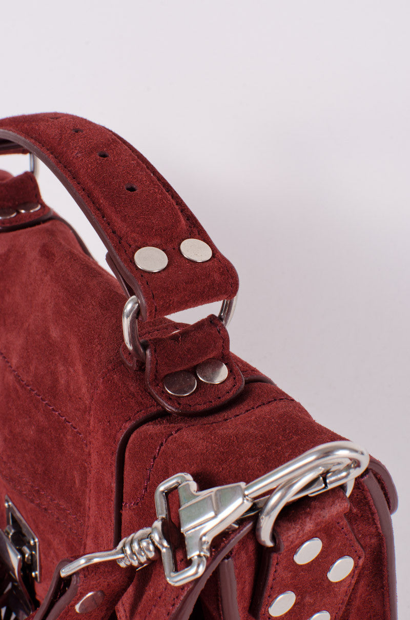 PS1 RED SUEDE FRINGE PURSE
