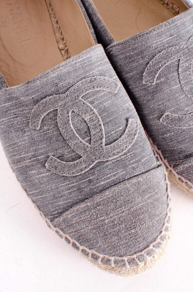 STRIATED SUEDE ESPADRILLES