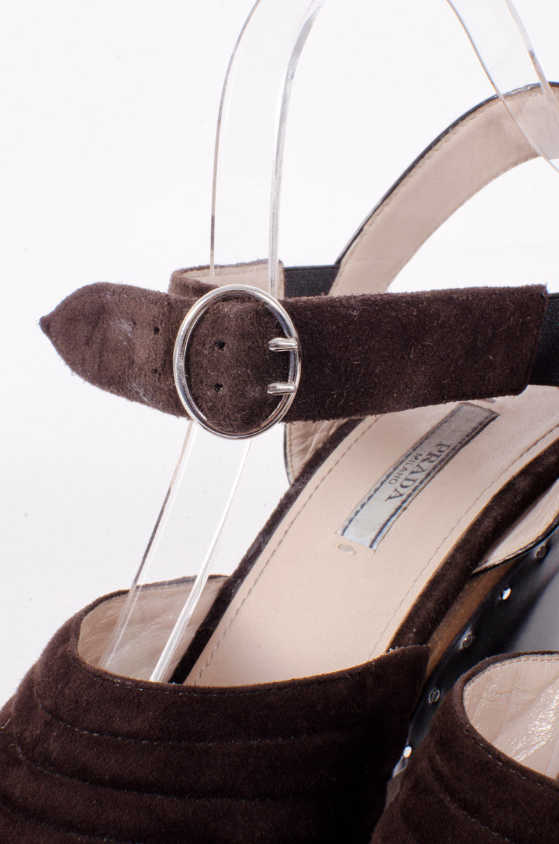 SUEDE WOODEN PLATFORMS