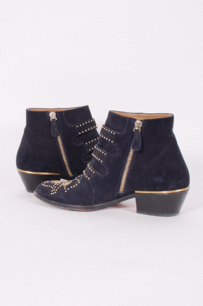 NAVY SUSANNA BOOTIES
