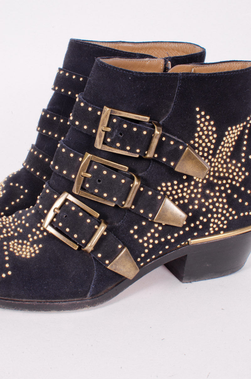 NAVY SUSANNA BOOTIES