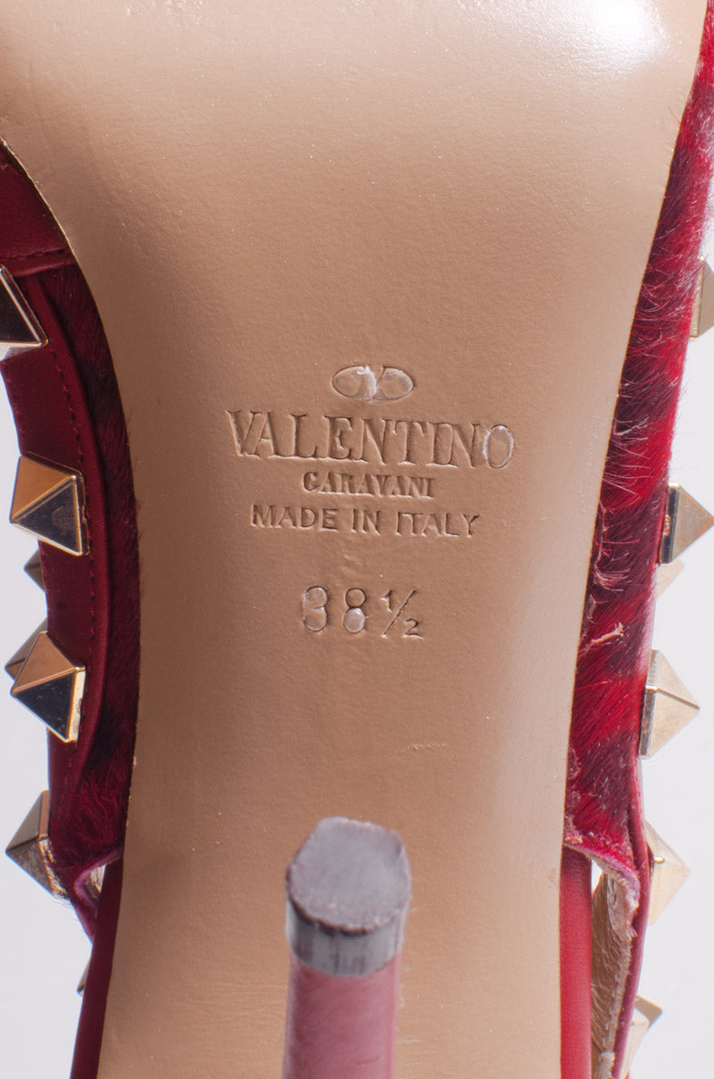 PONYHAIR ROCKSTUD HEELS