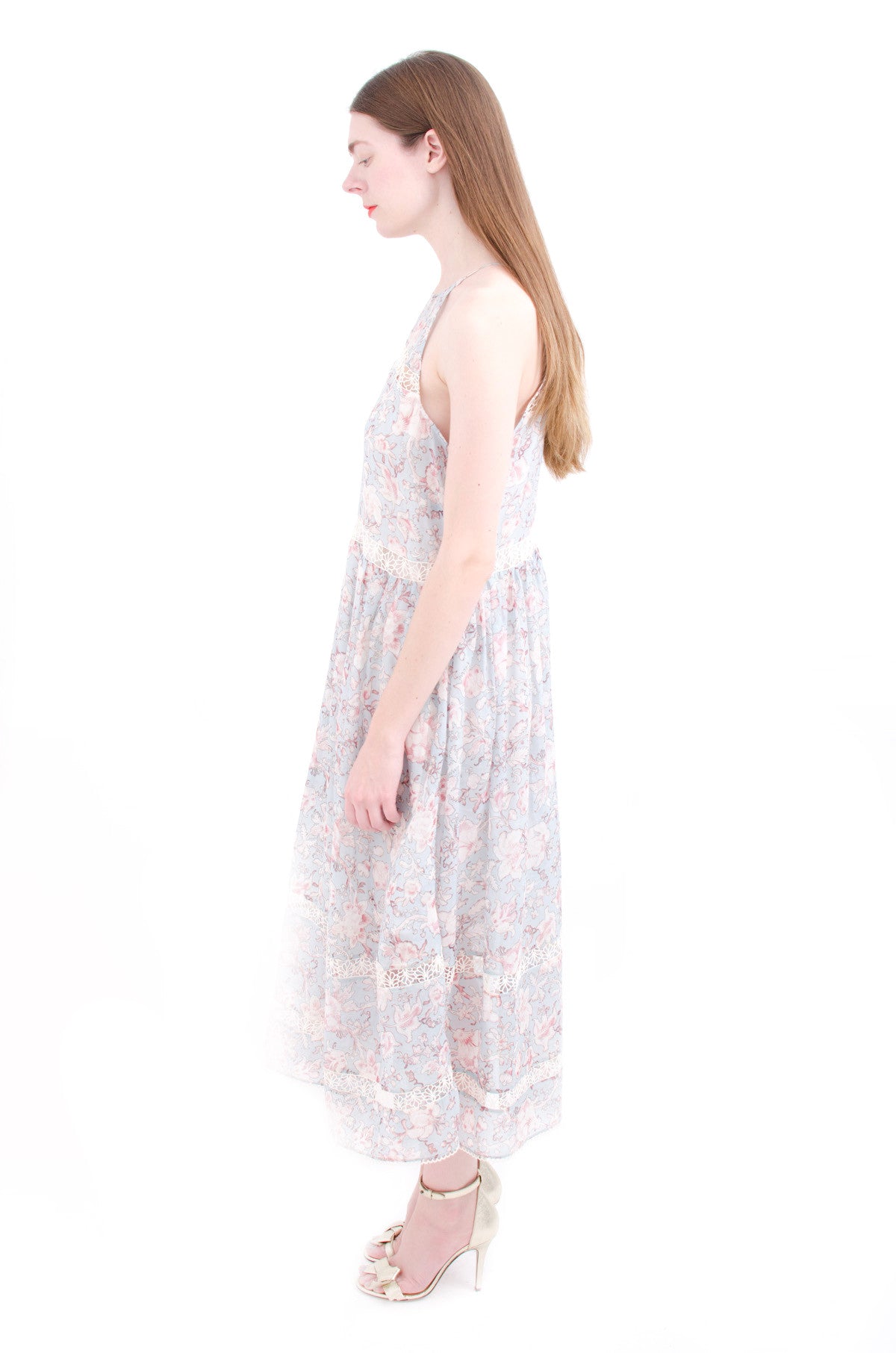 GEMMA FOLK FLORAL PRINT DRESS
