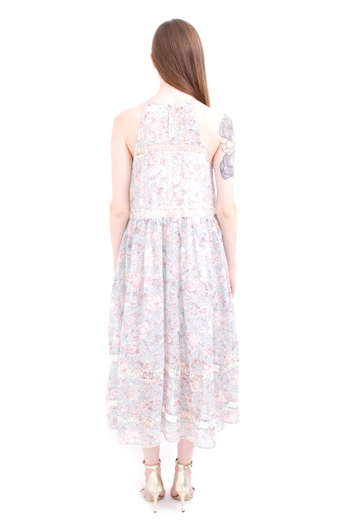 GEMMA FOLK FLORAL PRINT DRESS