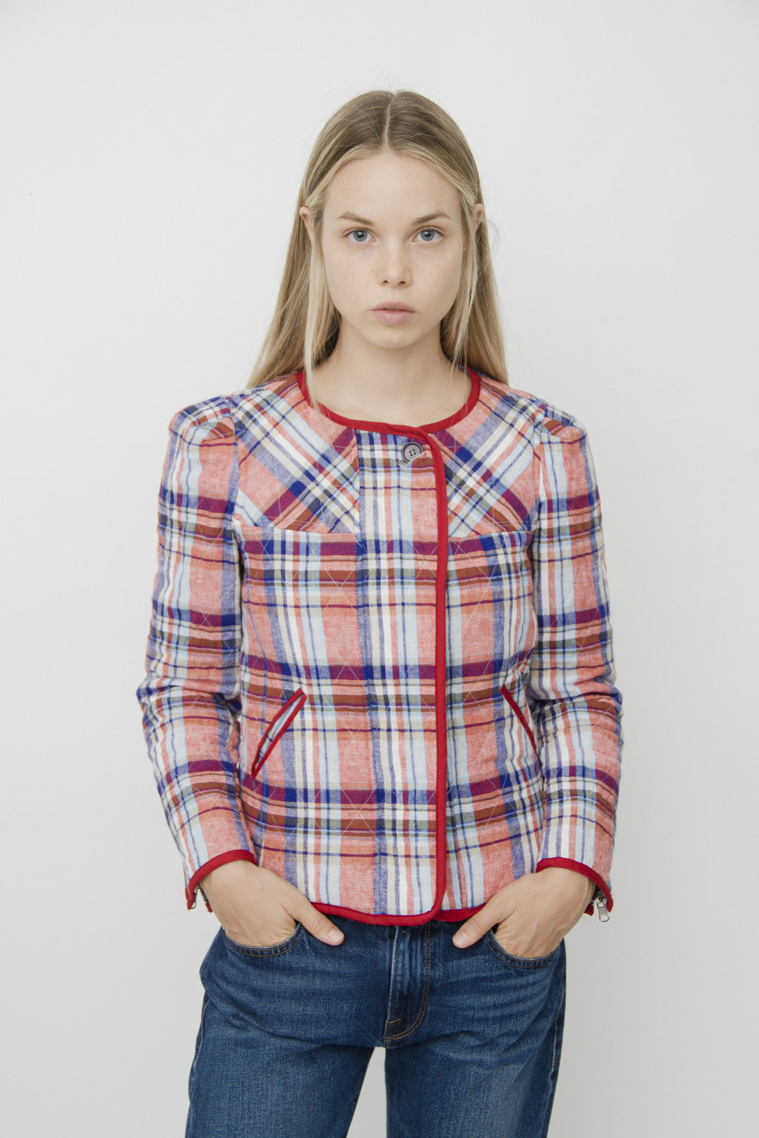 TEDDY PLAID JACKET