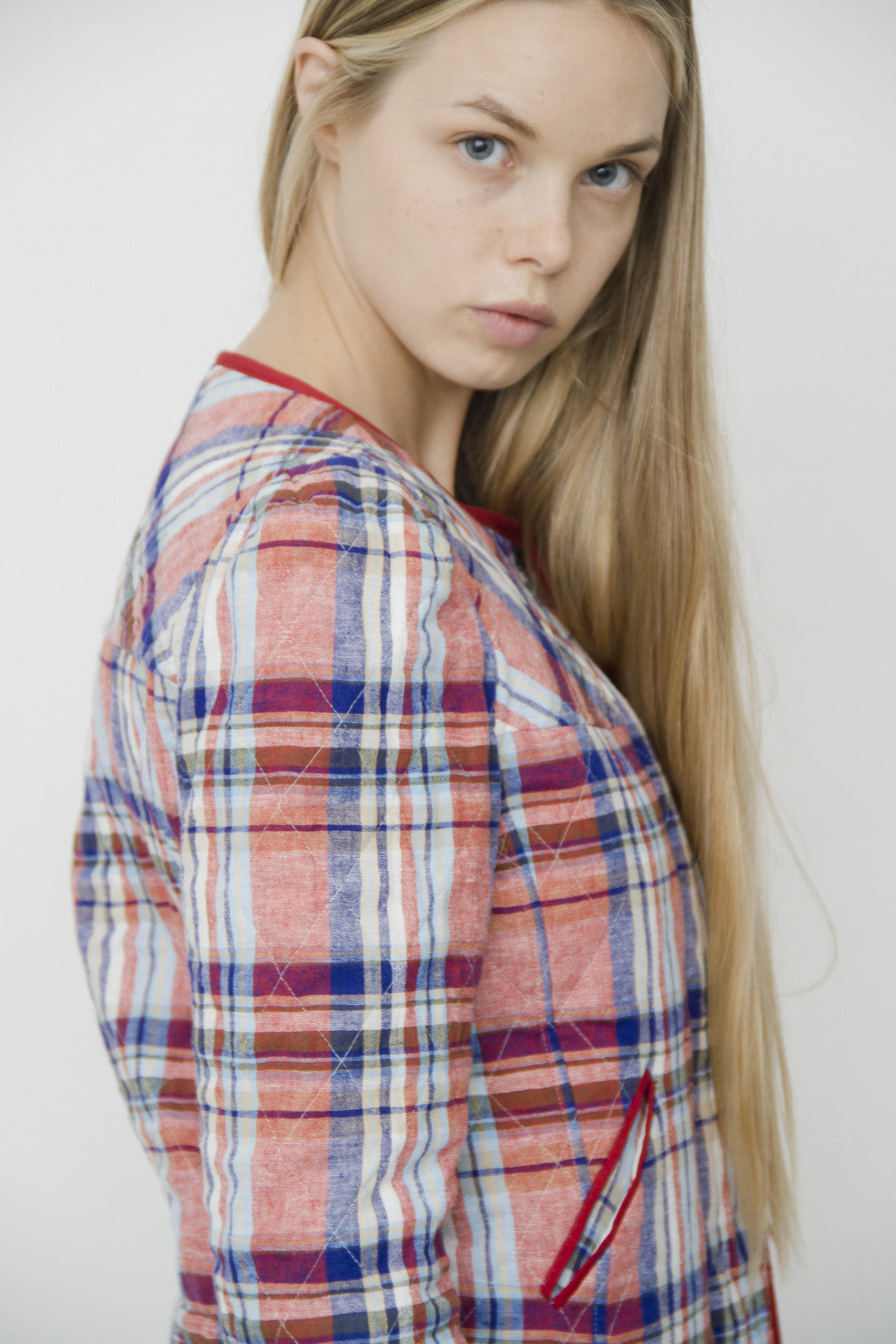 TEDDY PLAID JACKET