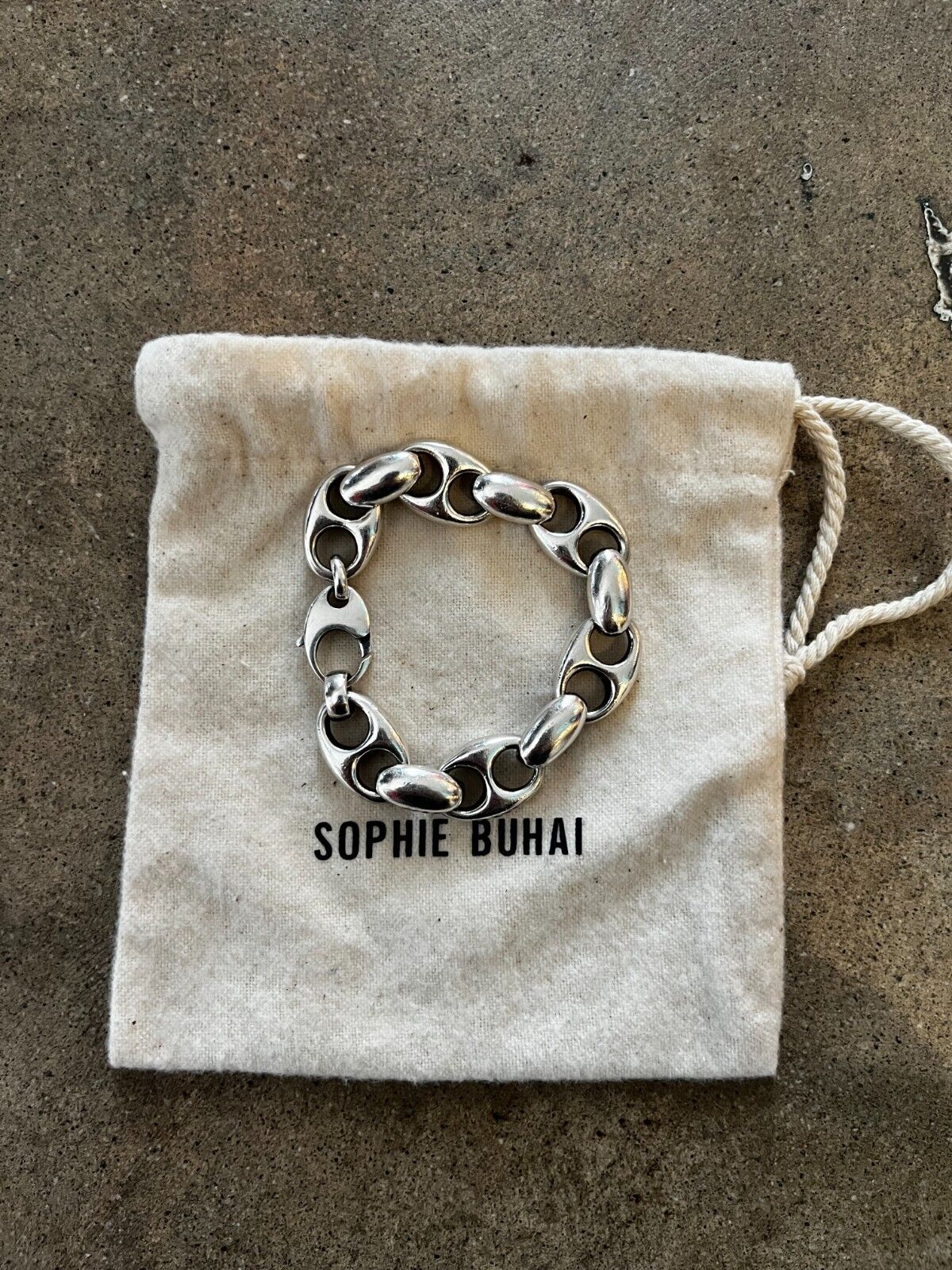 BARBARA LARGE SILVER CHAIN BRACELET