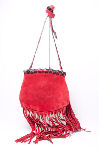 Red discount fringe purse