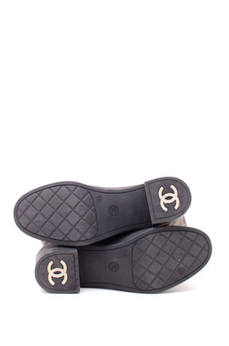BROWN GRAY QUILTED BOOTS