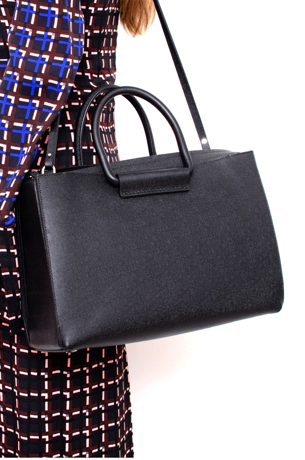 TOP 5 PEBBLED SATCHEL WITH TAGS