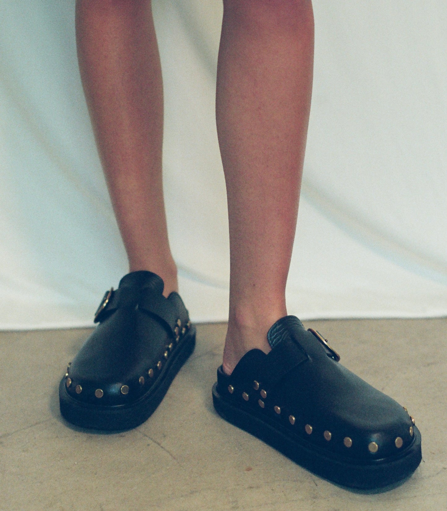 ISABEL MARANT MIRST BLACK STUDDED CLOGS