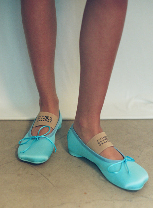 MARGIELA ANATOMIC BLUE BALLET FLATS
