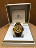 VERSACE Icon Active Chronograph Quartz Yellow Leopard Print Gold Accent Watch