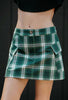 CIAO LUCIA Jane Forest Green White Plaid Check Print Ssense Jane Mini Skirt S