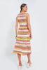 ULLA JOHNSON NWT $700 Gaia Agate Multicolor Knit Sleeveless Midi Dress P/XS