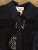 MARINE SERRE	Regenerated Black Crochet Lace Up Long Sleeve Corset Shirt Top 38/6