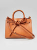 MANSUR GAVRIEL Sun Brown Tan Camel Vegetable Leather Bow Shoulder Bag Purse