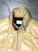 DRIES VAN NOTEN $1200 Mens Vina Hay Yellow Crinkle Hooded Rain Coat Jacket S