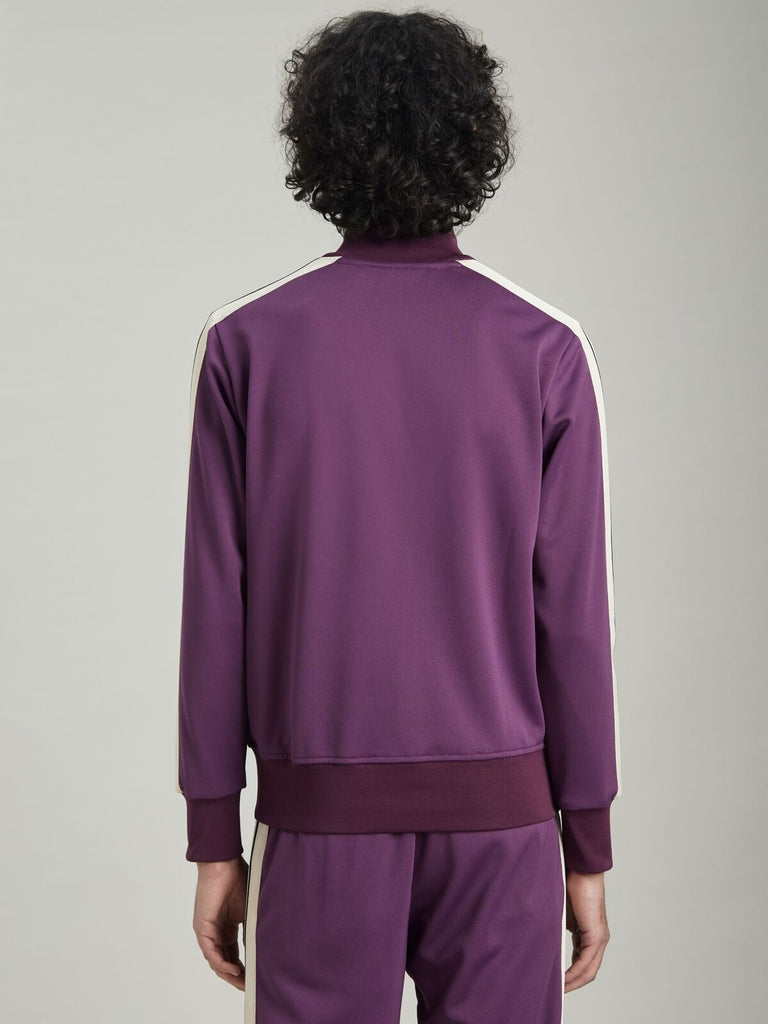 PALM ANGELS Men's Unisex Burgundy Purple Stripe College Track Suit Jacket XL