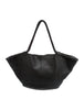 THE ROW Market Black Pebbled Leather Braided Handle Tote Shoulder Bag Purse