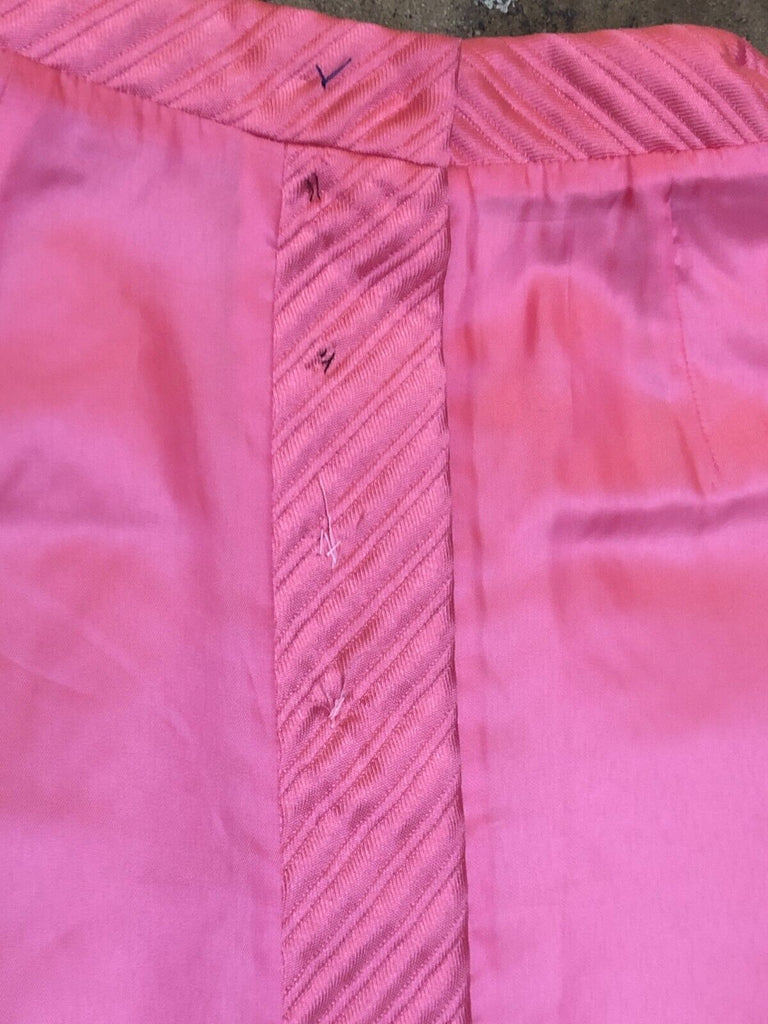 MOSCHINO COUTURE	2023 Hot Pink Chevron Cropped Jacket Blazer Mini Skirt Set 40/6