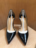 CHRISTIAN LOUBOUTIN Iriza Black Patent Leather Point Toe Stiletto Heel Pump 38.5