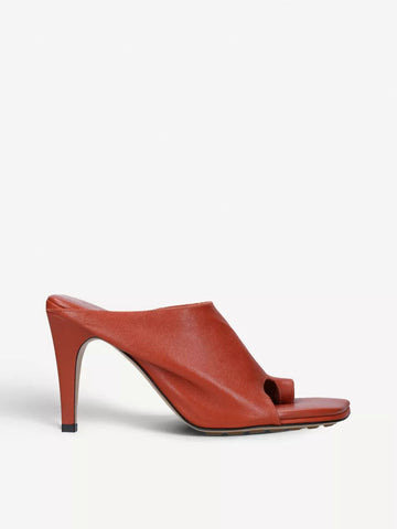 SAINT LAURENT Zoe Lipstick Red Leather 150mm Stiletto Heel Pointed Toe Pump 40.5