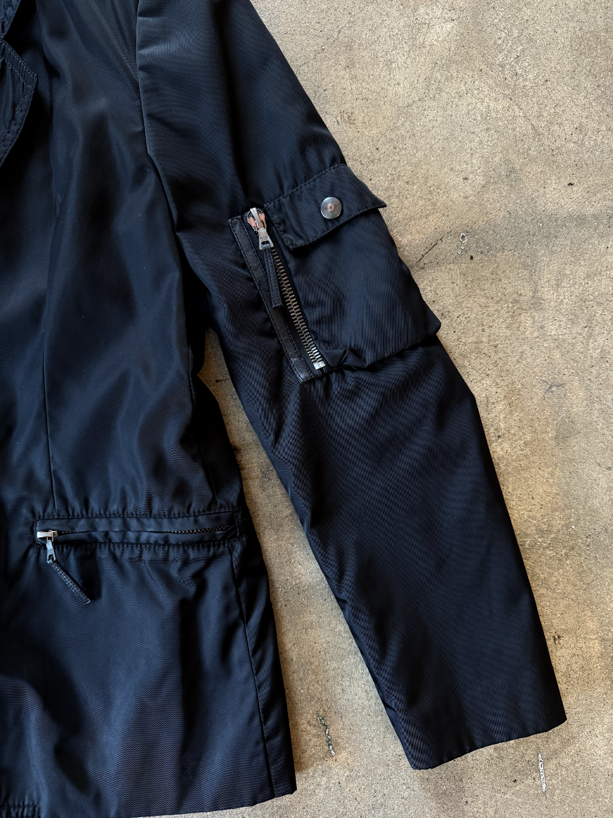 Y's NYLON FRONT BOX POCKET COAT 黒1 COMME DES GARÇONS HOMME PLUS | FLOCK PRINT COAT