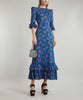 THE VAMPIRES WIFE NWT Cinderella Cobalt Blue Floral Print Cotton Midi Dress 8/4