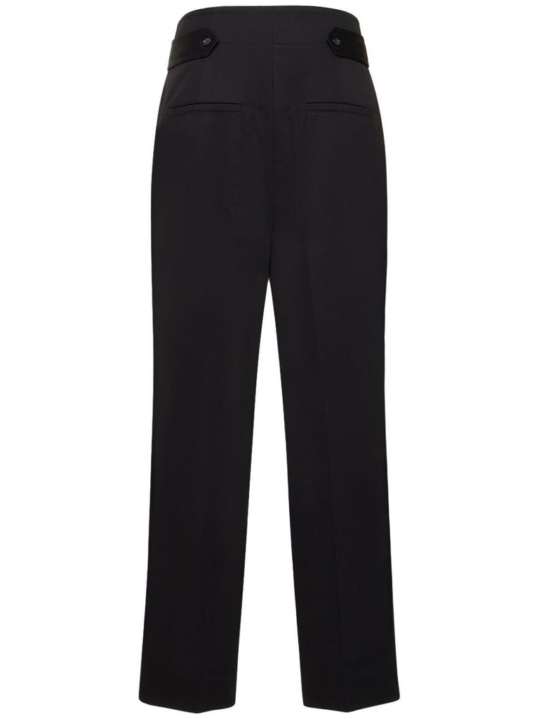 TOTEME NWT Black Double Pleated Cotton Straight Leg Ssense Pant Trouser 38/6