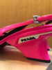 PRADA NEW Neon Hot Pink Patent Leather Kitten Toe Slingback Sandal Pump Heels 41