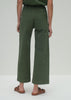 JESSE KAMM Sailor Olive Green High Waisted Wide Leg Canvas Cotton Canvas Pant L